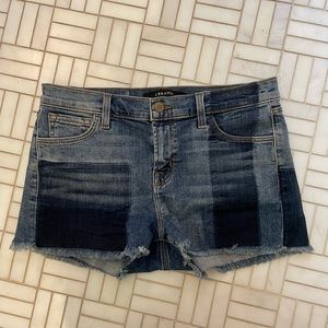 J Brand patchwork denim shorts